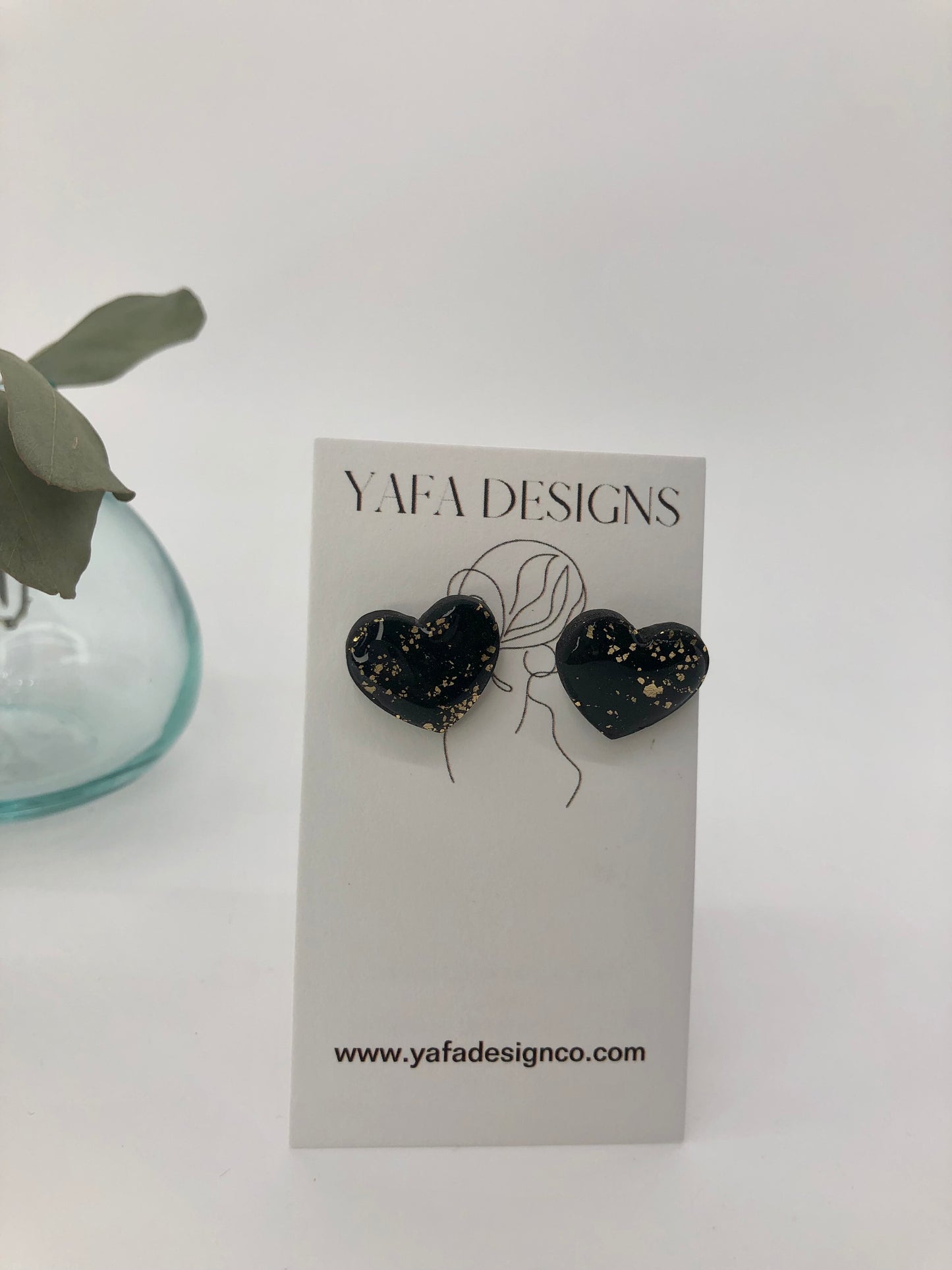 Heart studs